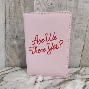 🌷Yes Studio Pink "Are We There Yet?" Faux Leather Passport Holder🌷NWOT